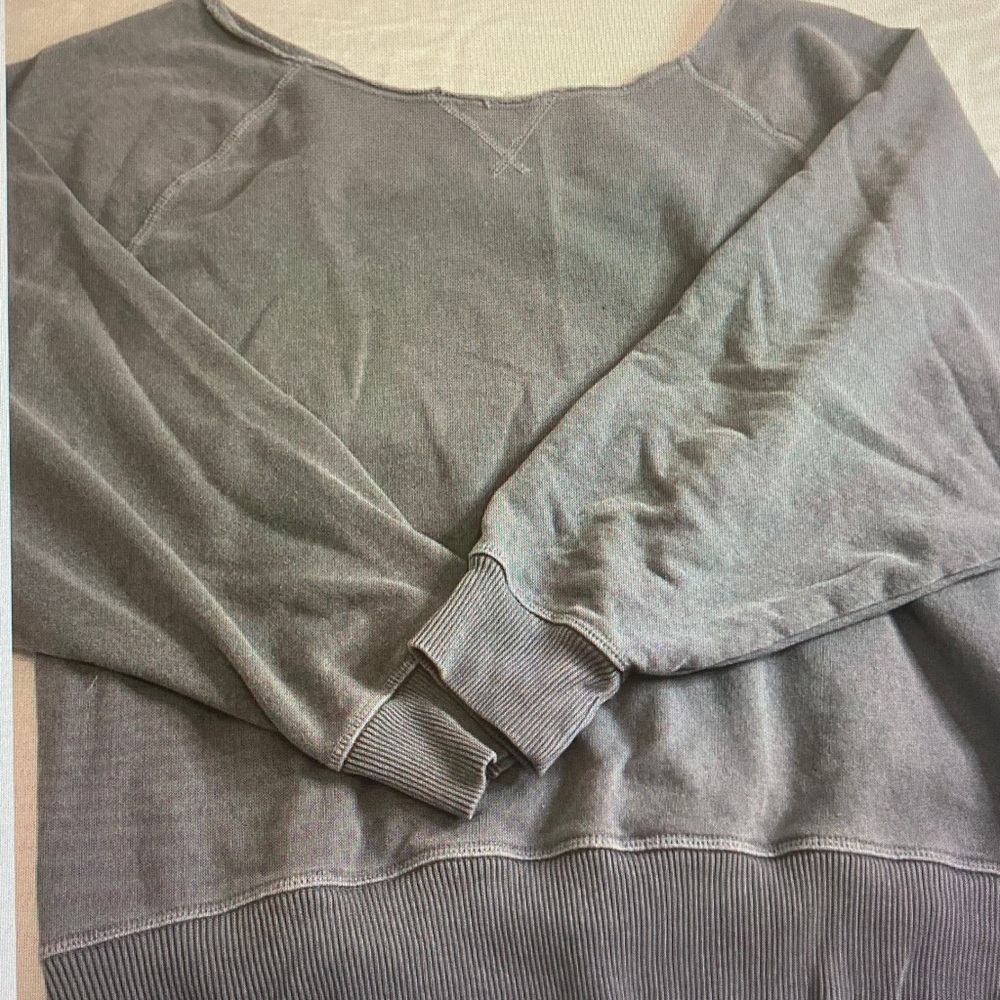 American Eagle Outfitters Scoop Neck Pullover Sweater - Gray